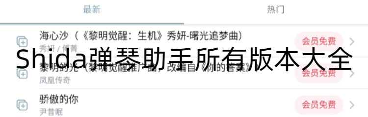 Shida弹琴助手所有版本大全