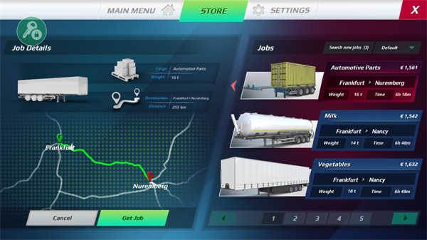 欧洲卡车模拟器3功能菜单汉化版