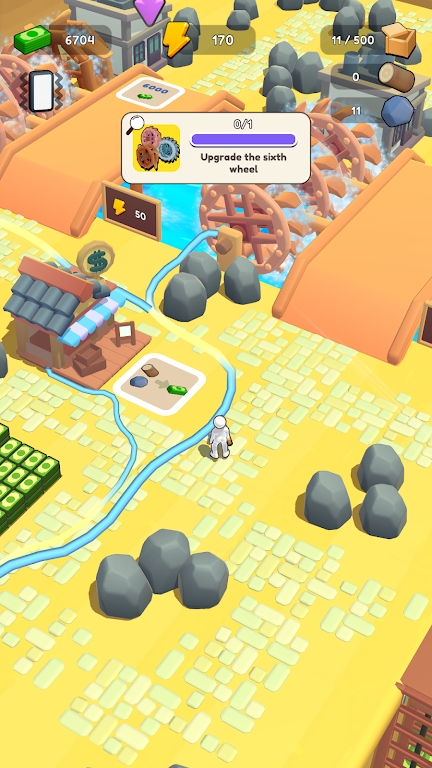 工艺力量放置水车